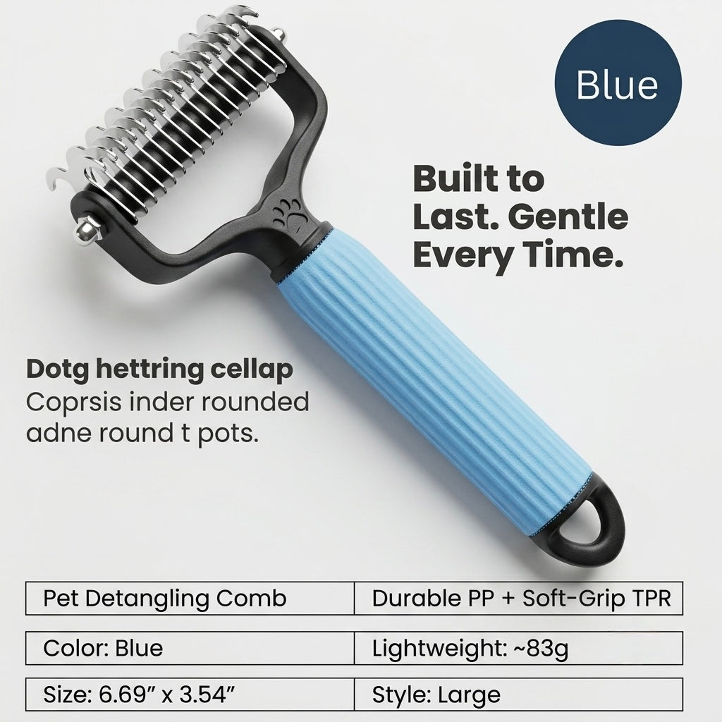 Detangling Comb for Dogs - Stops Mats & Shedding in Minutes