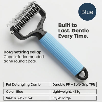 Detangling Comb for Dogs - Stops Mats & Shedding in Minutes