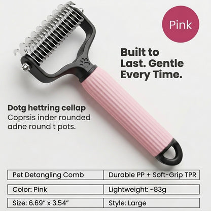 Detangling Comb for Dogs - Stops Mats & Shedding in Minutes
