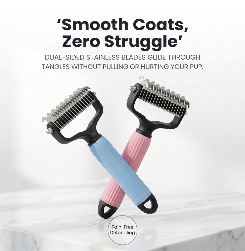 Detangling Comb for Dogs - Stops Mats & Shedding in Minutes